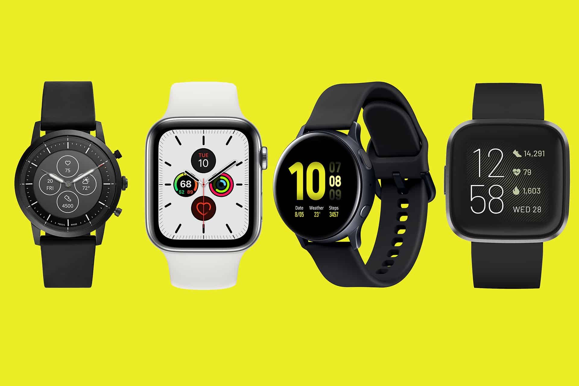 four smartwatches